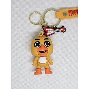 FNAF Chica And Guitar Keychain With Wrist Lanyard Five Nights At Freddys
